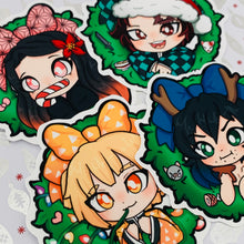 Load image into Gallery viewer, ~*Demon Slayer Christmas Stickers (Large)~*