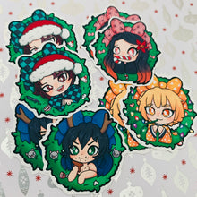Load image into Gallery viewer, ~*Demon Slayer Christmas Mini Sticker Set*~

